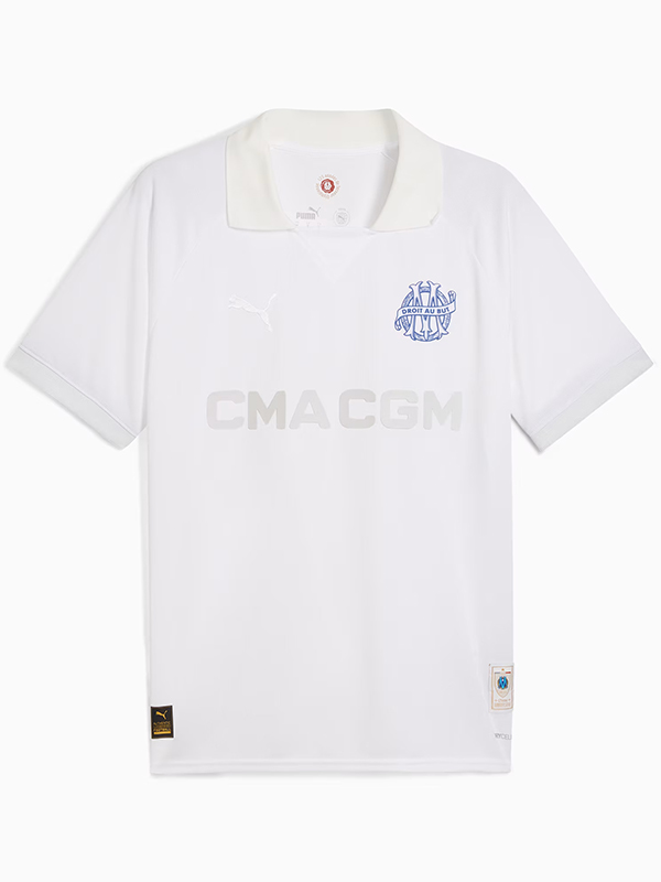 Olympique de Marseille maillot de football blanc pour homme maillot de sport 125e anniversaire 2024-2025